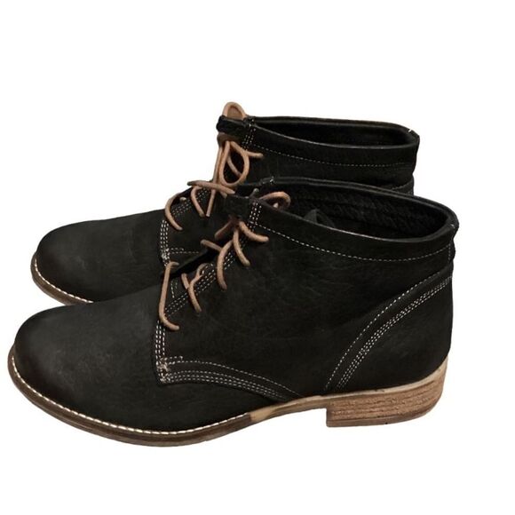 Josef Siebel EU 38 black leather lace up Chelsea boots - Picture 8 of 15